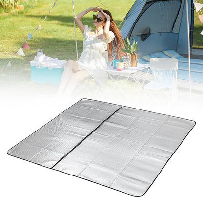 Naroote Large Lightweight Grime Proof Damp Proof Picnic Mat, Aluminium Tent Floor Blanket, Camping Pad, Ideal for Outdoor, Grass, Lawn, Park & Party