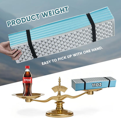 Ultralight Foam Sleeping Pad, Waterproof Closed Cell Foam Pad for Superior Insulation, Folding Sleeping Mat for Compact Storage, Foldable and Portable for Hiking and Camping