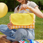 LRUUIDDE Extra Large 80"x 80" Beach Blanket, Outdoor Picnic Blankets, Waterproof Sandproof Portable Blankets, Foldable and Lightweight for Spring Summer Camping, Beach, Park (Blue, 80x80 in)