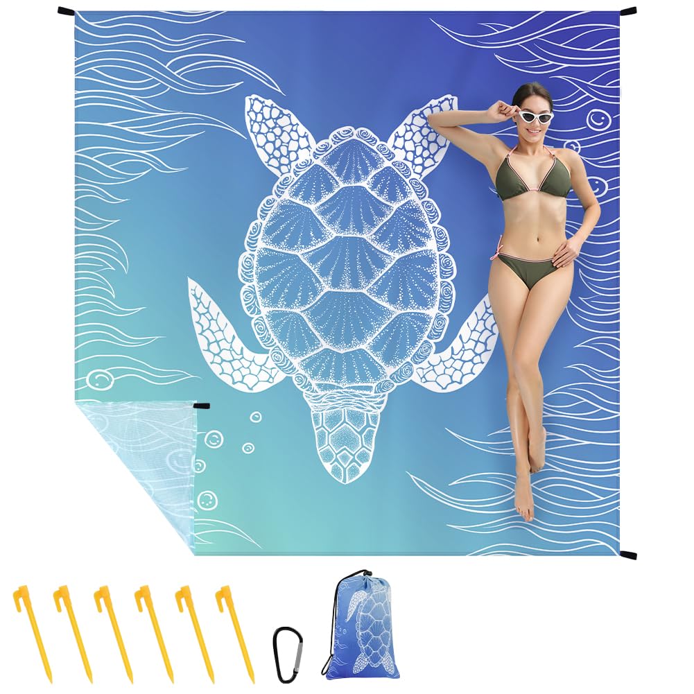 Ainiv Picnic Blanket, Mini Pocket Beach Mat 27.5 x 43.3IN (1-2 People)