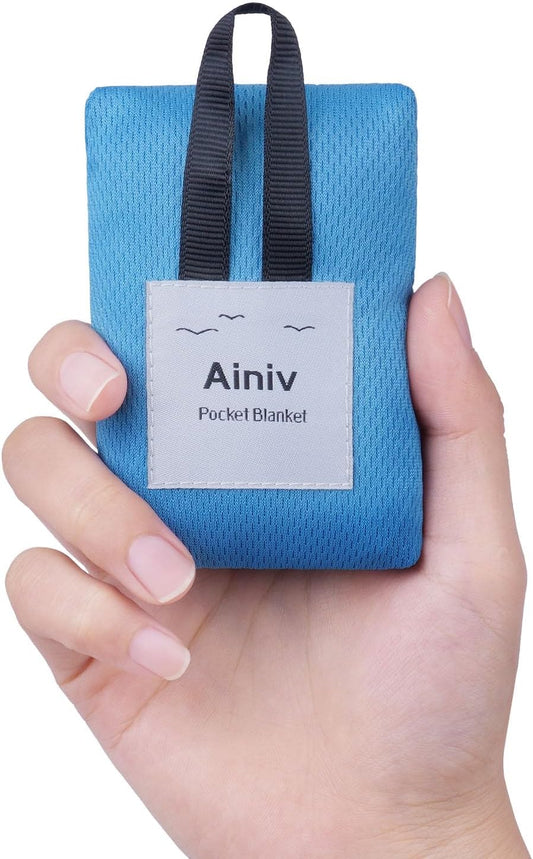 Ainiv Picnic Blanket, Mini Pocket Beach Mat 27.5 x 43.3IN (1-2 People)