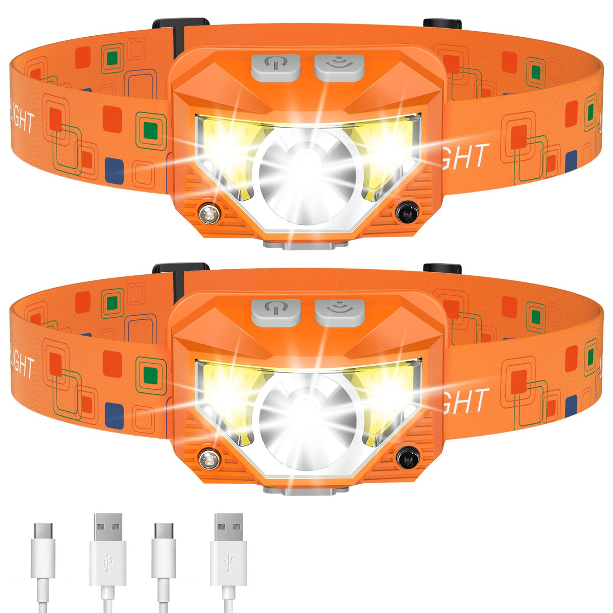 LHKNL Headlamp Flashlight, Lumen Bright Head Lamps LED Rechargeable Camping