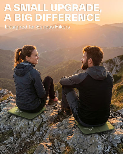 Sportneer Sitting Pad, Lightweight Waterproof Folding Seat Pad for Backpacking, 15.75'' x 15.75'' Portable Camping Seat Mat for Hiking, Picnics & Outdoor Use