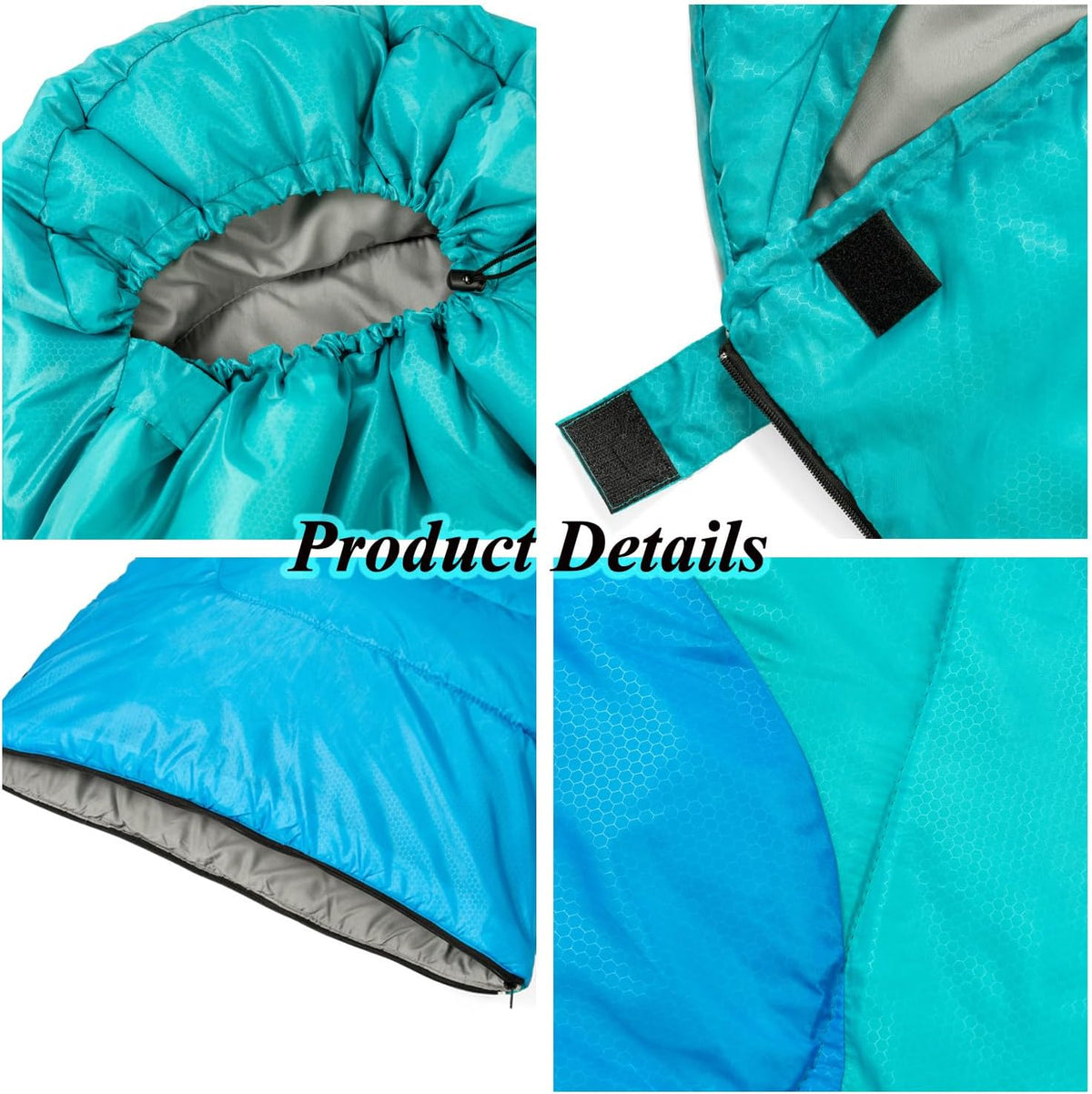 Sleeping Bag - 3 Seasons for Adults Boys Girls Camping Hiking - Warm Cold Weather Lightweight Portable with Compression Bag for Backpacking in Spring, Summer, Fall and Winter