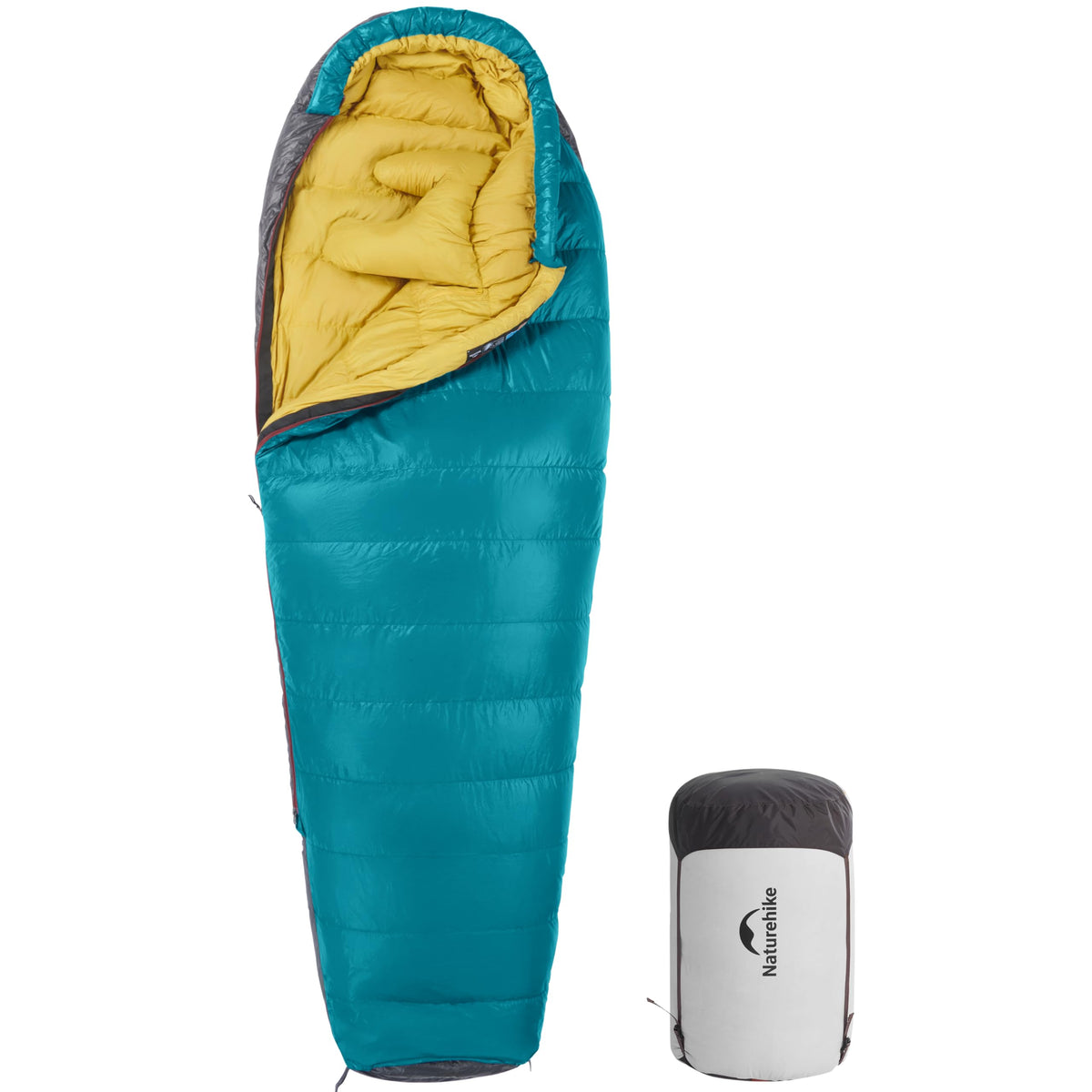 Naturehike 0 Degree RDS Down Mummy Sleeping Bag for Adults, 650 Fill Power, Cold Weather Backpacking Sleeping Bag for Camping, Hiking, -1℉ 18℉ 30℉, YKK Zipper