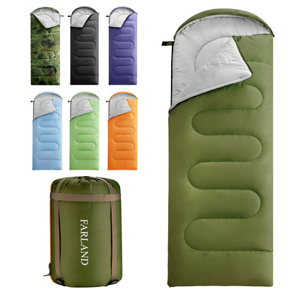 FARLAND Sleeping Bag for Adults, Teens and Kids - 3 Season Camping Gear