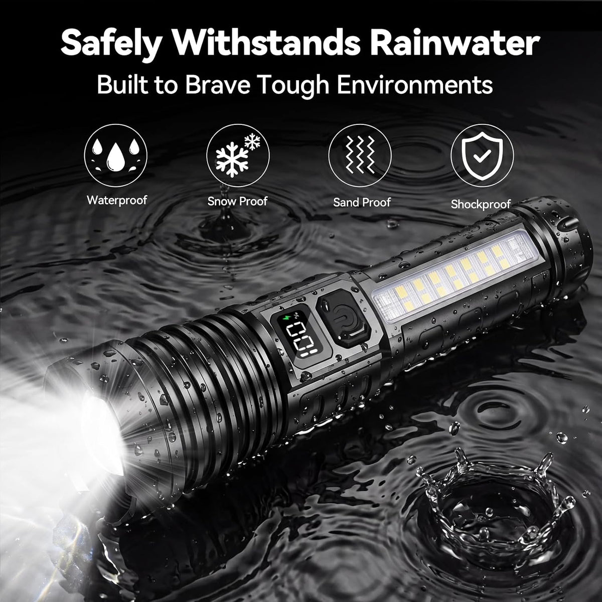 Rechargeable Flashlights High Lumens 99000 2 Pack, Super Bright Flash Light