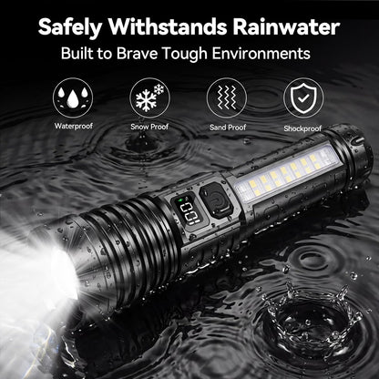 Rechargeable Flashlights High Lumens 99000 2 Pack, Super Bright Flash Light