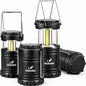 MalloMe Camping Lights LED Lantern Flashlights, Battery Operated Lamp Tent Lanterns for Power Outages, Camping Essentials Outdoor,Home,Emergency Gear, Hurricane Survival (3 AAA batteries not included)