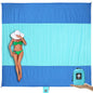 WEKAPO Beach Blanket Sandproof Waterproof, Extra Large Beach Mat, Oversized & Compact Sand Free, Quick Drying Beach Essentials for Vacation, Cruise, Picnic & Camping with Stakes