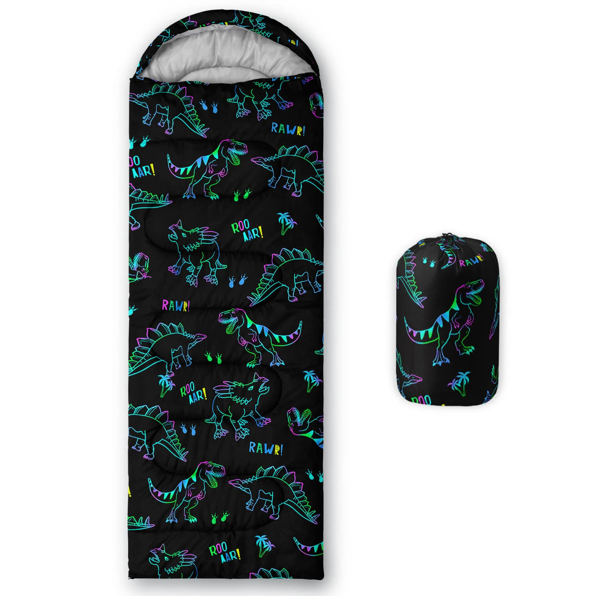 QOOMO Axolotl Cute Camping Sleeping Bags,3 Season Warm & Cool Weather,Lightweight,Waterproof Sleeping Bags for Adults & Kids,Traveling,and Outdoors
