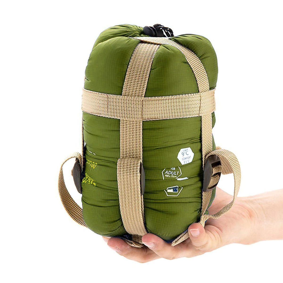 ECOOPRO Warm Weather Sleeping Bag - Portable, Waterproof, Compact Lightweight, Comfort with Compression Sack - Great for Outdoor Camping, Backpacking & Hiking-83 L x 30" W Fits Adults
