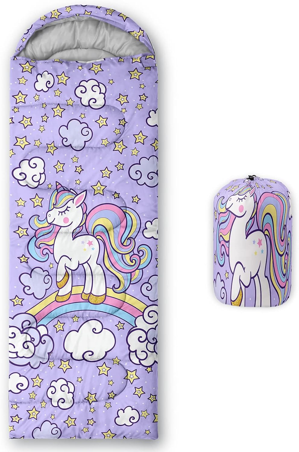 Axolotl Unicorn Sleeping Bag for Kids Boys Girls–Lightweight Warm Cold Weather Sleeping Bags,Waterproof Portable Sleeping Bag with Compression Sack for Camping Backpacking Outdoor Indoor