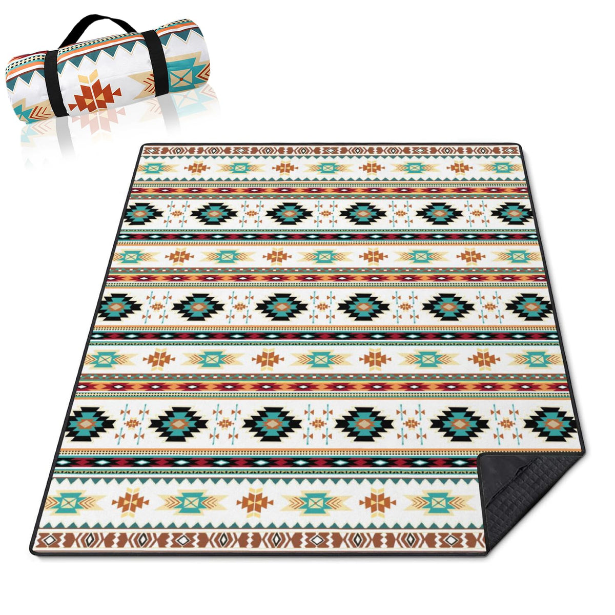 Mushroom Picnic Blankets Waterproof Foldable,60’‘x80'' Portable Dual Layers Outdoor Travel Camping Backpacking Hiking Beach Blanket Mat for Grass Padded Lawn Park Beach,Picnic Accessories