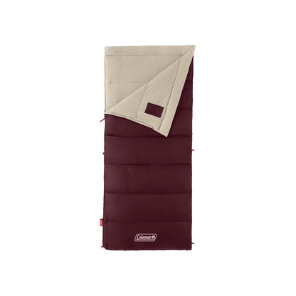 Coleman Autumn Glen Sleeping Bag, Lightweight Sleeping Bag with No-Snag Zipper & Storage Stuff Sack, Machine Washable for Easy Cleaning, Great for Camping, Sleepovers, & Guests