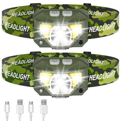 LHKNL Headlamp Flashlight, Lumen Bright Head Lamps LED Rechargeable Camping
