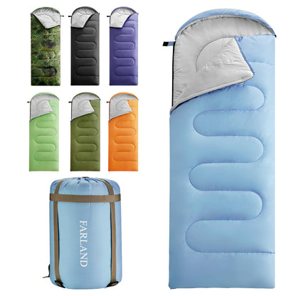 FARLAND Sleeping Bag for Adults, Teens and Kids - 3 Season Camping Gear