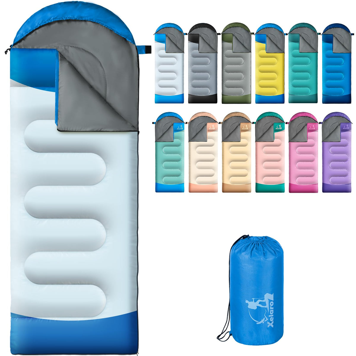 Sleeping Bags for Adults Kids - 3 Season Cold&Warm Weather Waterproof Camping Sleeping Bag - Lightweight Sleeping Bags for Camping Hiking Outdoor Travel