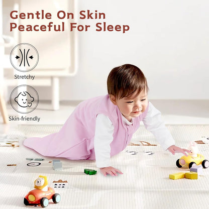 Baby Sleep Sack 6-12 Months, 100% Cotton Wearable Blanket, 0.5 Tog, 3 Pack