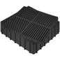 ToLanbbt Modular Interlocking Cushion 12P 11.8" x 11.8" Interlocking Rubber Floor Drain Holes Non-Slip Splicing Drainage Mats for Deck, Shower, Kitchen, Drain Pool, Sauna Bath, Indoor Outdoor (Black)