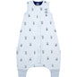 Woolino 4 Season Baby Sleep Bag with Feet Holes, Australian Merino Wool and Organic Cotton, Toddler Sleeping Bag, 18-36mo, Navy Blue