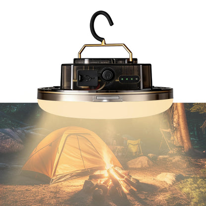 Transparent 5000LM 3 Color Light & Stepless Dimming 40W Camping Tent Light