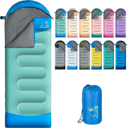 Sleeping Bags for Adults Kids - 3 Season Cold&Warm Weather Waterproof Camping Sleeping Bag - Lightweight Sleeping Bags for Camping Hiking Outdoor Travel