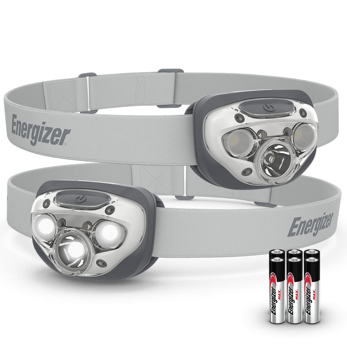 Energizer LED Headlamp PRO (2-Pack), IPX4 Water Resistant Head Light