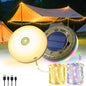 2Pack Solar Camping String Lights, 32.8FT Warm/RGB Rechargeable Tent Lights