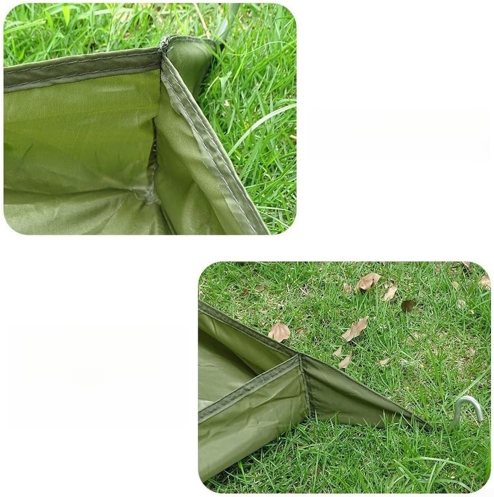 Outdoor Camping Mat Waterproof Ground Cover 210D Oxford Cloth Portable Beach Picnic Pad Moisture Proof Floor Sheet for Tent Hiking Travel Green 210x120cm