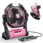 Portable Fan Rechargeable, 20000mAh Cordless Battery Powered Fan with LED Lantern Battery Operated for Travel Bedroom Home Camping Tent Office Beach Desk Fishing Table