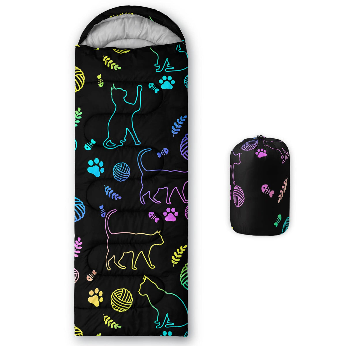 Axolotl Unicorn Sleeping Bag for Kids Boys Girls–Lightweight Warm Cold Weather Sleeping Bags,Waterproof Portable Sleeping Bag with Compression Sack for Camping Backpacking Outdoor Indoor