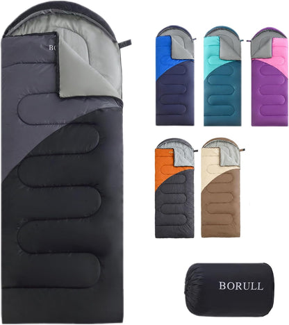 Lightweight Sleeping Bags for Adults & Kids, Backpacking & Scouts, Compact