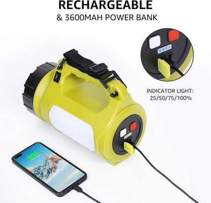 LE Rechargeable LED Lantern, Camping Essentials, 1000LM, 5 Light Modes, IPX4 Waterproof, 3600mAh, Lantern Flashlight for Hurricane Emergency, Hiking, Home and More, USB Cable Included