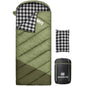 ShinHye 0 Degree Sleeping Bag for Adults - Cotton Flannel 4 Season Cold Weather Winter, XXL Big and Tall Camping Sleeping Bag with Compression Sack