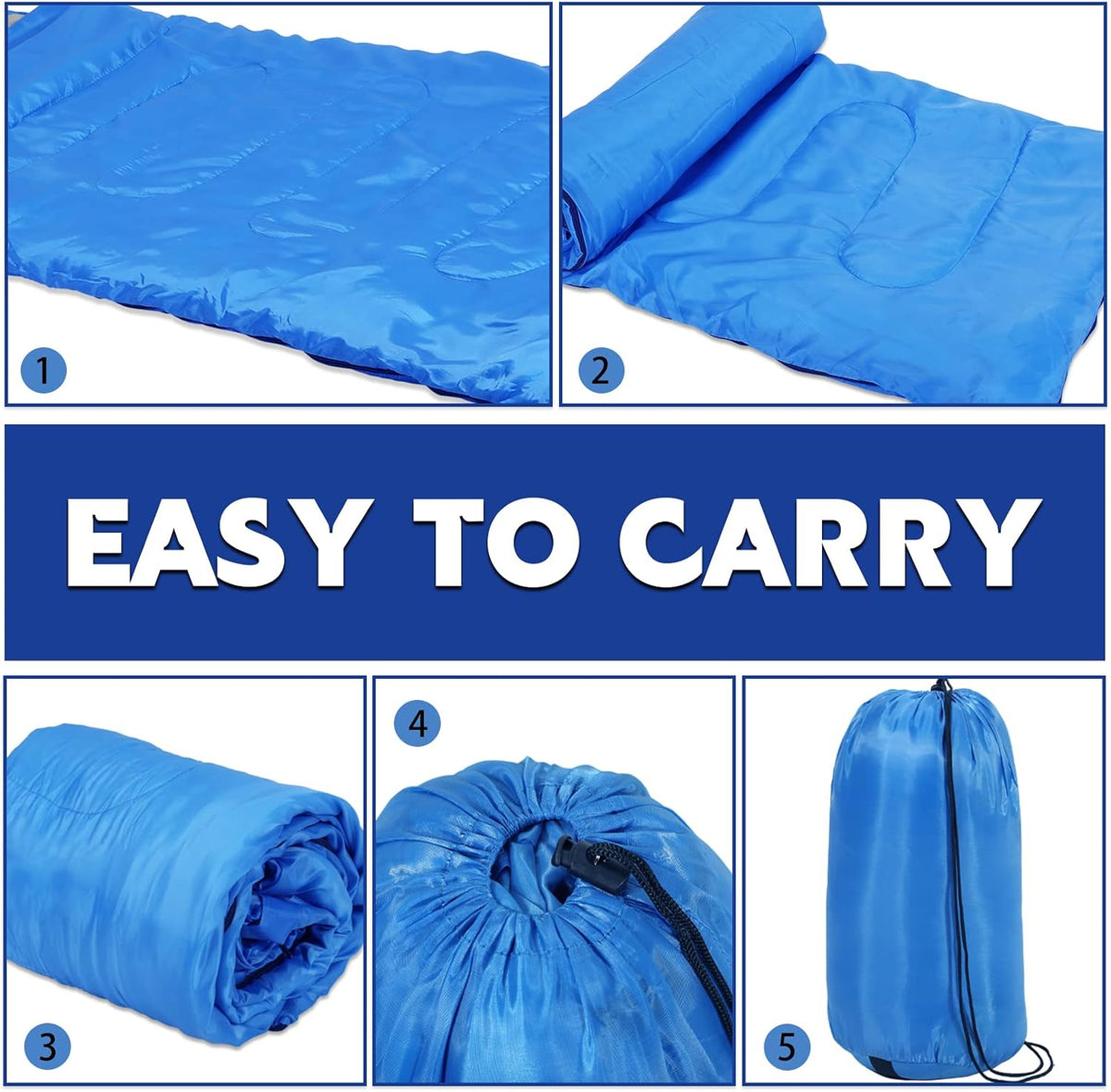 Junkin 12/36 Pcs Camping Sleeping Bags for Adult