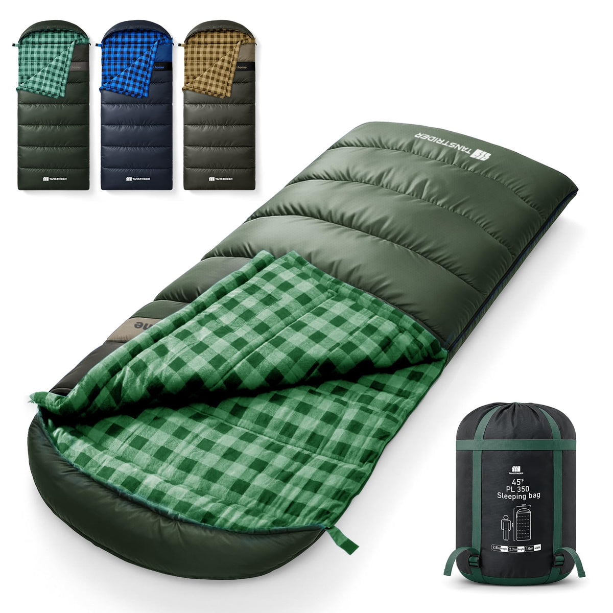 Cotton Flannel XXL Sleeping Bags for Adults Cold Weather