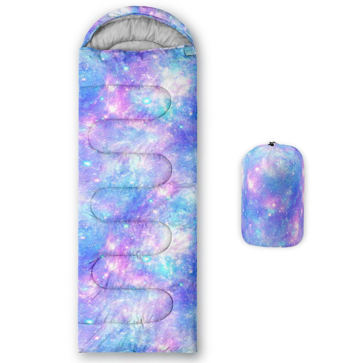 QOOMO Axolotl Cute Camping Sleeping Bags,3 Season Warm & Cool Weather,Lightweight,Waterproof Sleeping Bags for Adults & Kids,Traveling,and Outdoors