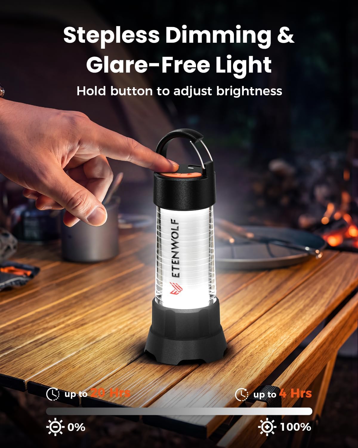 ETENWOLF 1000LM Portable Camping Lantern, 5000mAh Rechargeable Flashlight