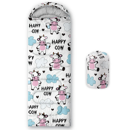 QOOMO Axolotl Cute Camping Sleeping Bags,3 Season Warm & Cool Weather,Lightweight,Waterproof Sleeping Bags for Adults & Kids,Traveling,and Outdoors
