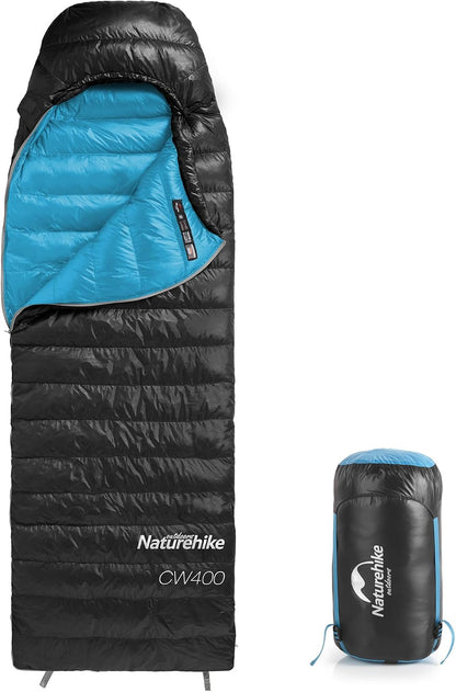 Naturehike Ultralight Down Sleeping Bag, 650FP Backpacking Sleeping Bag for Adults, 40.4℉ Waterproof Sleeping Bags for Camping, Hiking, Traveling with Compression Sack