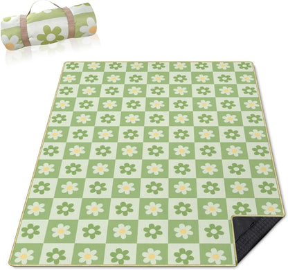 Mushroom Picnic Blankets Waterproof Foldable,60’‘x80'' Portable Dual Layers Outdoor Travel Camping Backpacking Hiking Beach Blanket Mat for Grass Padded Lawn Park Beach,Picnic Accessories