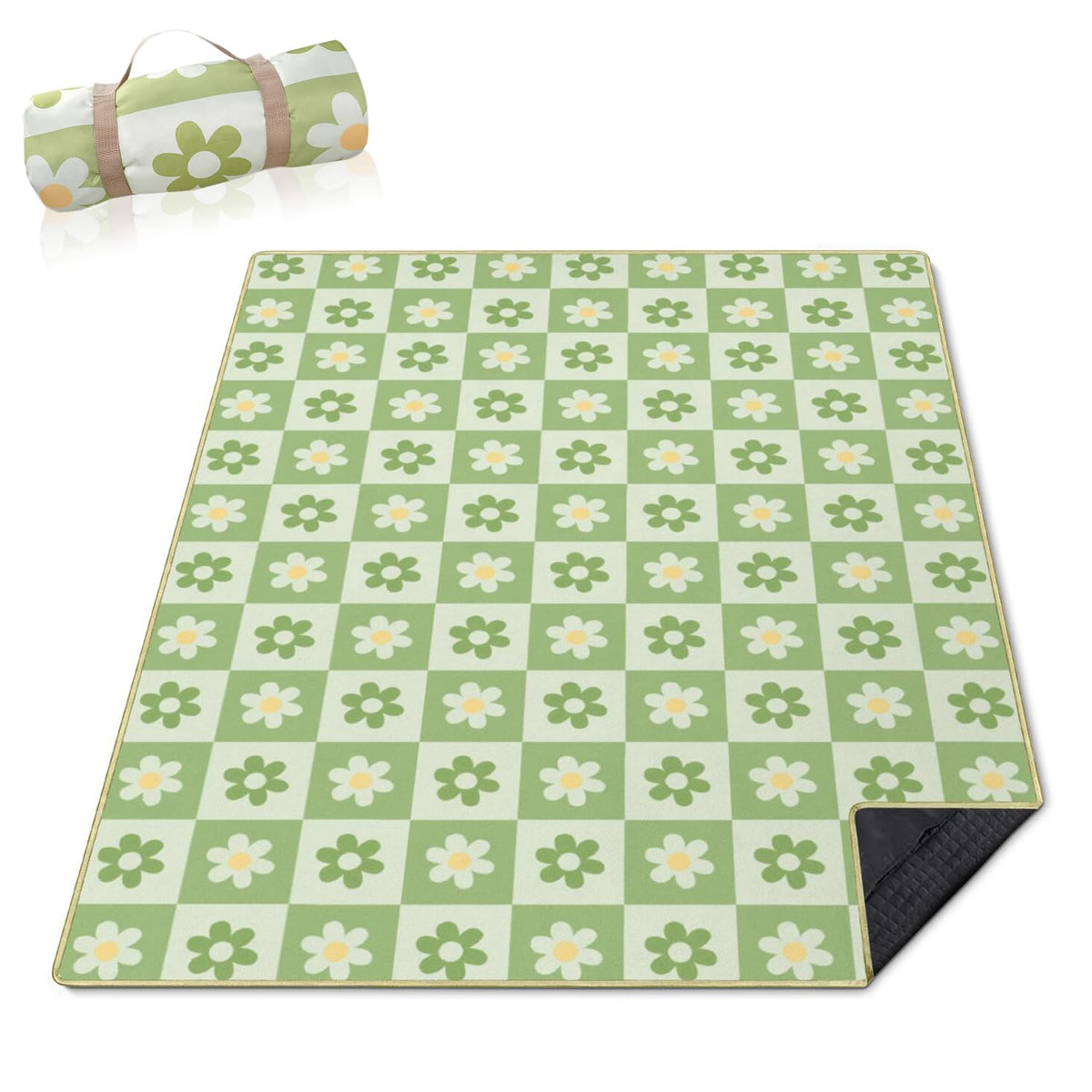 Mushroom Picnic Blankets Waterproof Foldable,60’‘x80'' Portable Dual Layers Outdoor Travel Camping Backpacking Hiking Beach Blanket Mat for Grass Padded Lawn Park Beach,Picnic Accessories