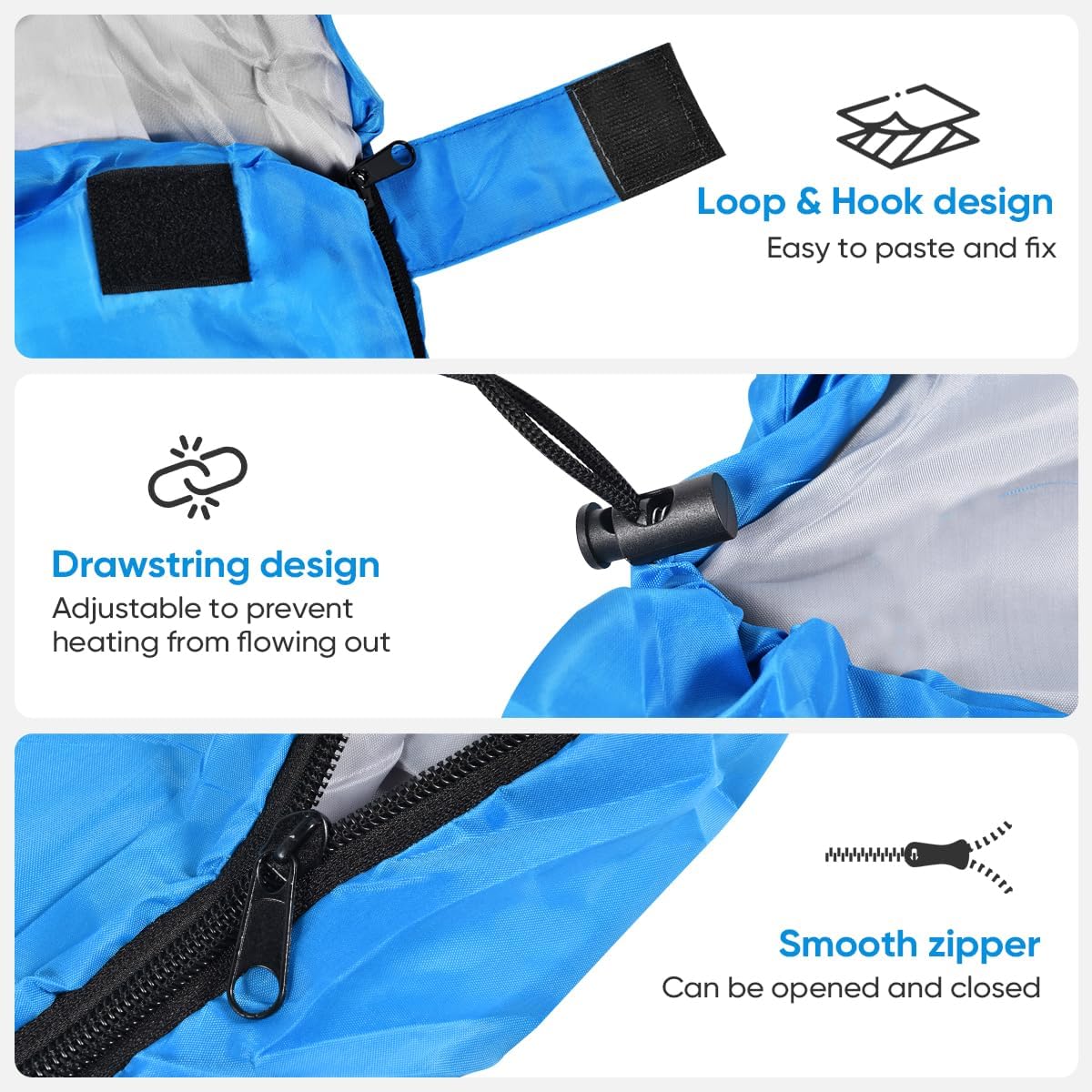OBTANIM Sleeping Bags Portable Waterproof Camping Sleeping Bag for Adults Kids 4 Seasons Cold Weather or Warm Backpacking Hiking Travel Indoor Outdoor Use