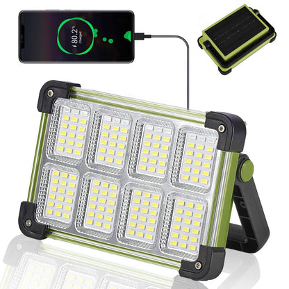 YXQUA 120W Solar Rechargeable Work Light, 144 LED 10000LM, IP65