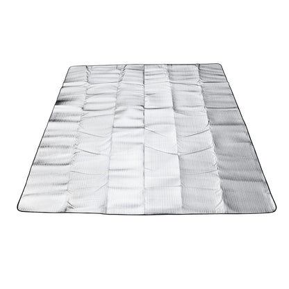 Wind Tour Outdoor Double-Sided Moisture-Proof Aluminum Foil Foam Pad Waterproof and Insulating Foil Mat Picnic Mat Camping Mat for Beach Tent and Camping