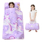 Lasoftan Toddler Nap Mat with Pillow and Blanket, Extra Large Rolled Napping Mats,Slumber Bags for Boys Girls,Kids Sleeping Bag for Daycare, Preschool Travel Camping