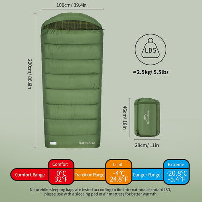Naturehike Big & Tall Flannel Sleeping Bag for Adults