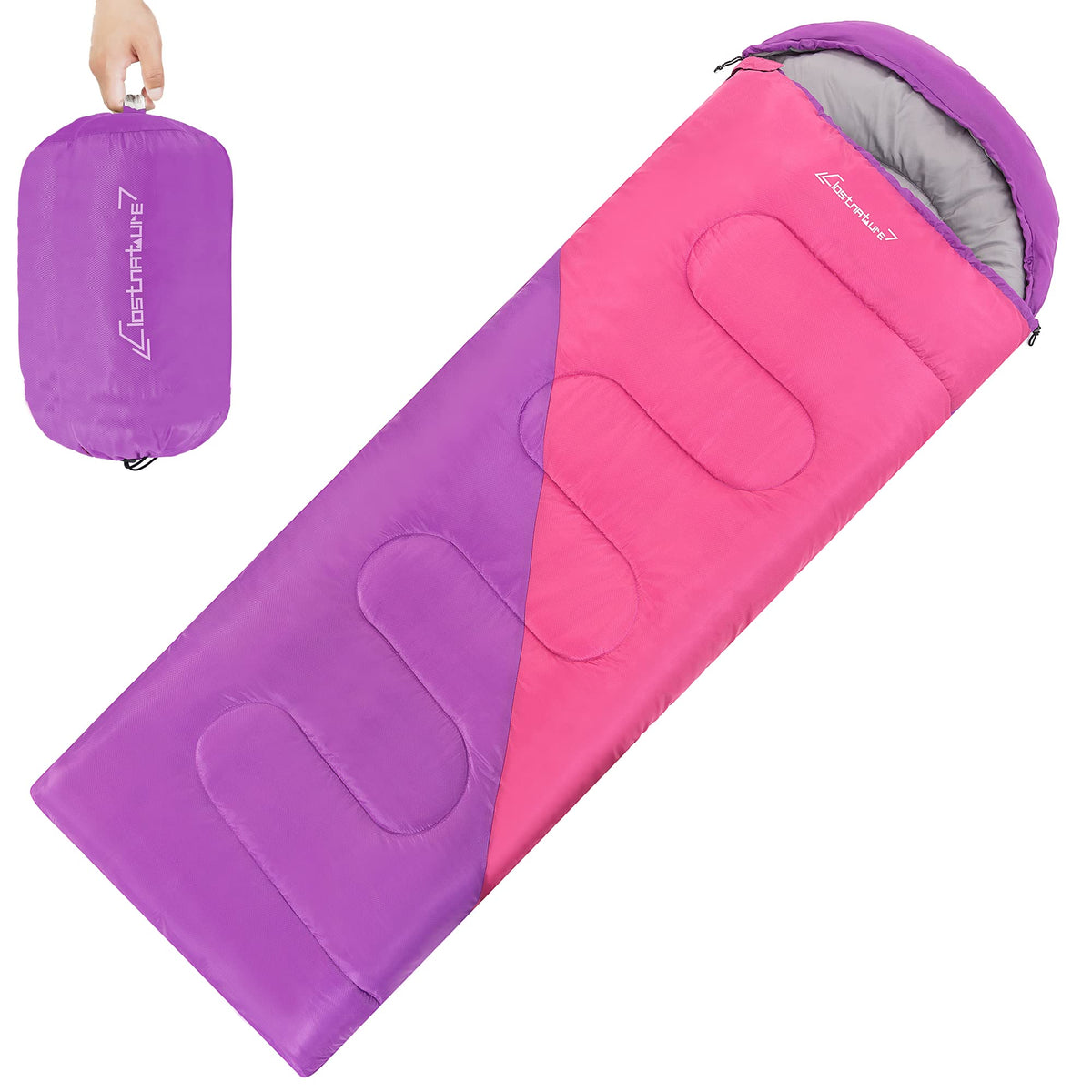 Clostnature Lightweight Camping Sleeping Bag for Adults and Kids(3/4.2Lb)