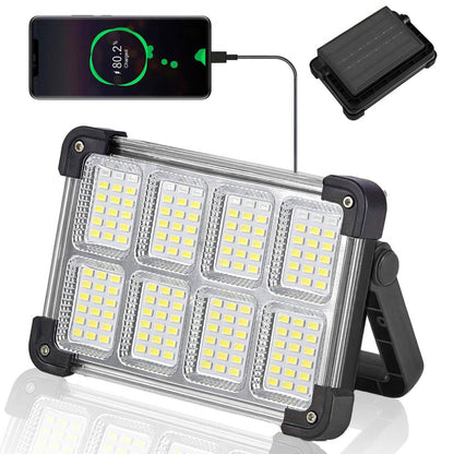 YXQUA 120W Solar Rechargeable Work Light, 144 LED 10000LM, IP65